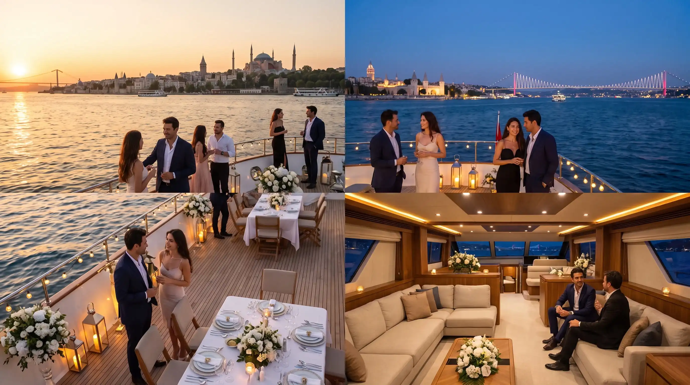 İstanbul Boğazı'nda Teknede Özel Davet Organizasyonu