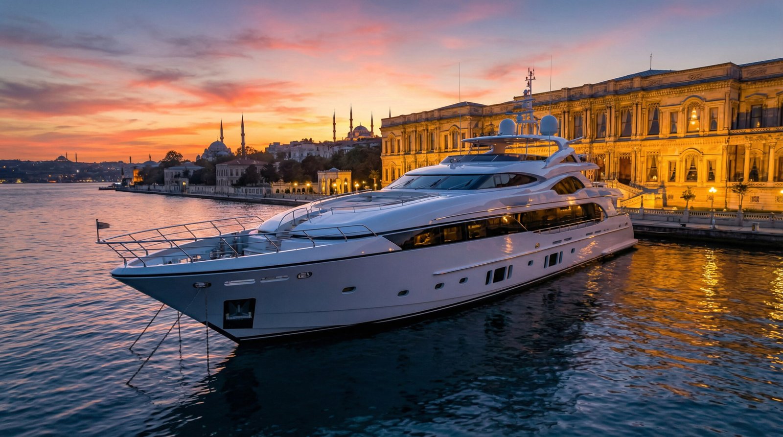 Çırağan Sarayı Önünde VIP Yat Kiralama – İstanbul Boğaz Turu